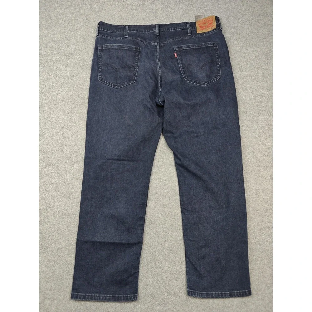 Levi's 541 Jeans Mens 40x30 Blue Dark Wash Athletic Taper Stretch Denim Zip Fly